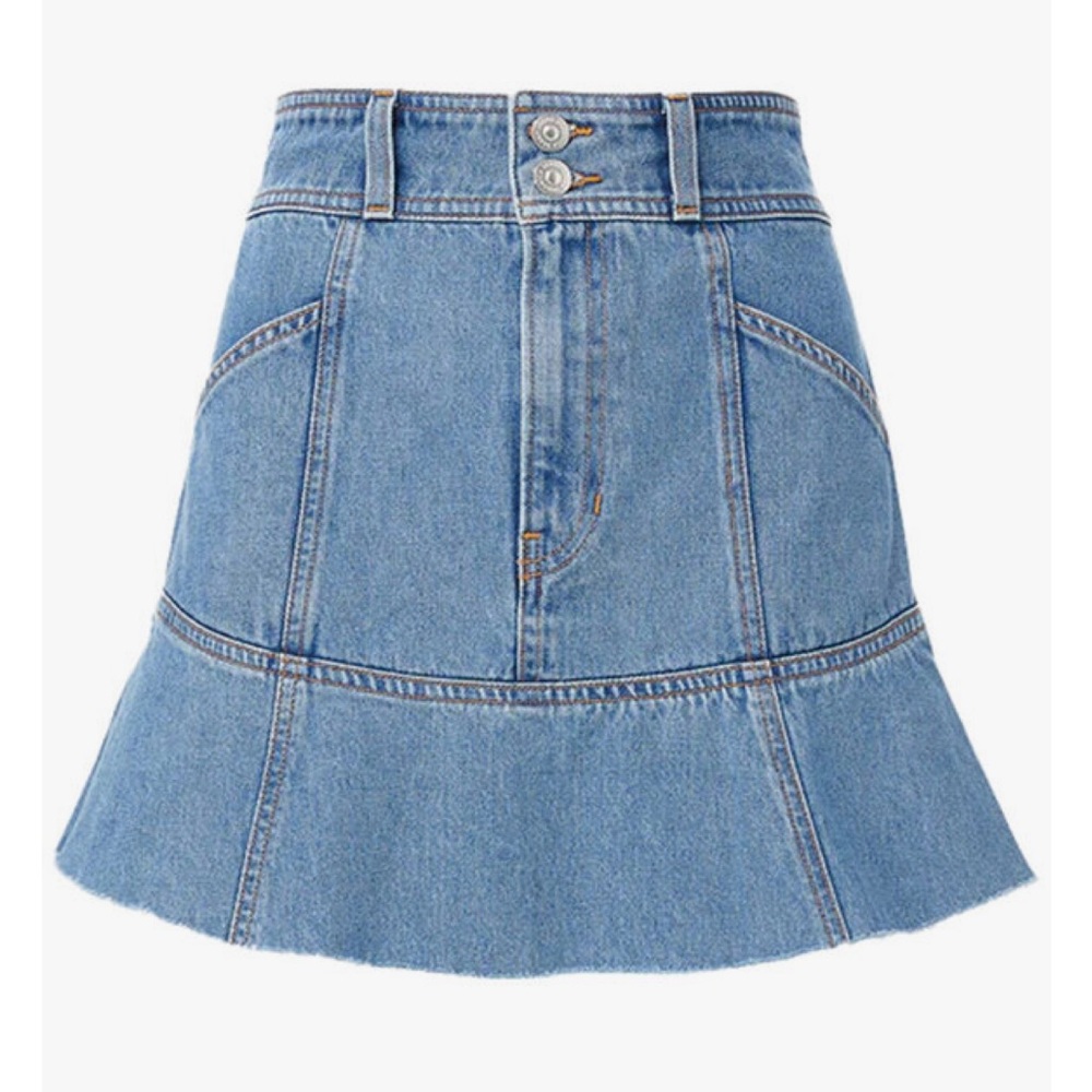 Veronica Beard Lavelle Ruffle Skirt in Durango size 14